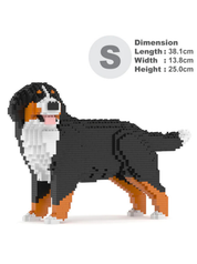 Bernese Mountain Dog 03S Building Block Model – Realistic Dog Construction Set | Jekca