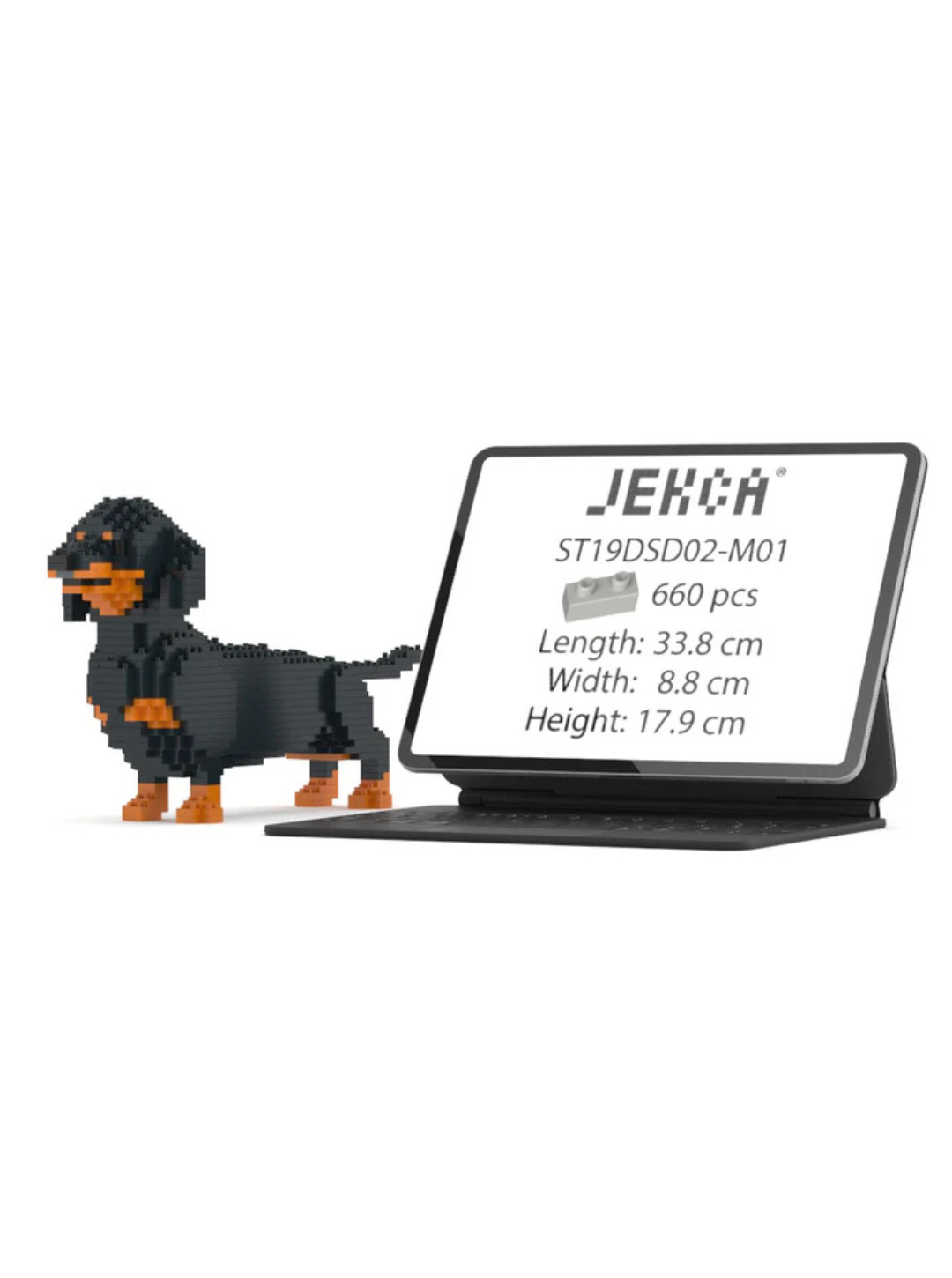 Dachshund 02S-M01 Building Block Model – Realistic Dog Construction Set | Jekca
