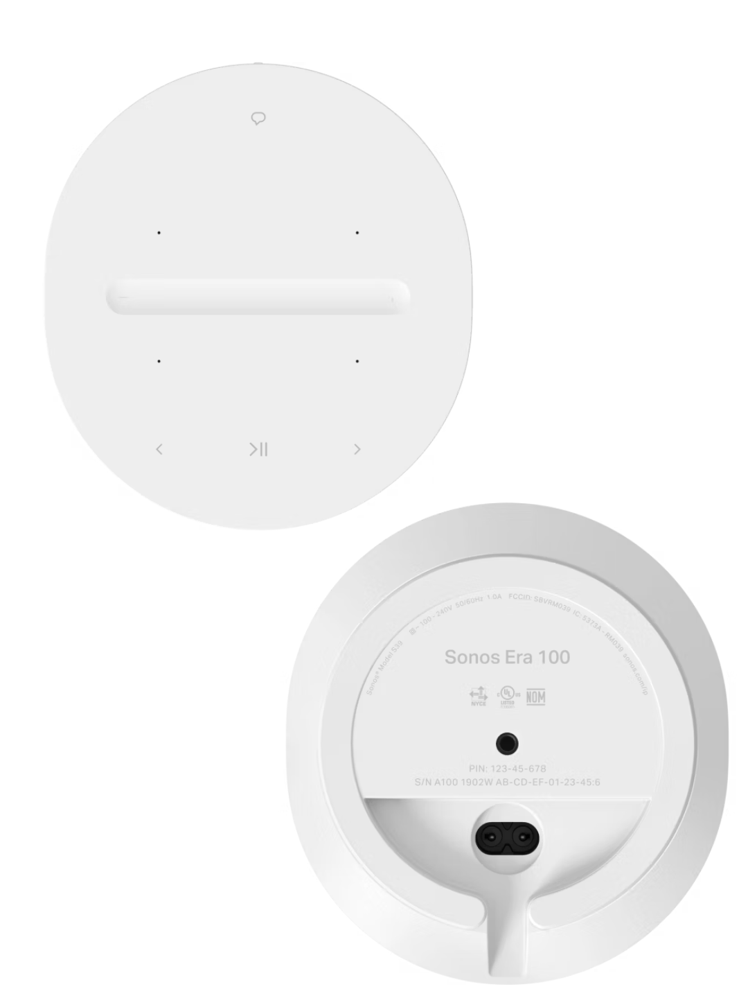 Era 100 White – Speaker Smart Stereo Wi-Fi, Bluetooth & Multiroom | Sonos