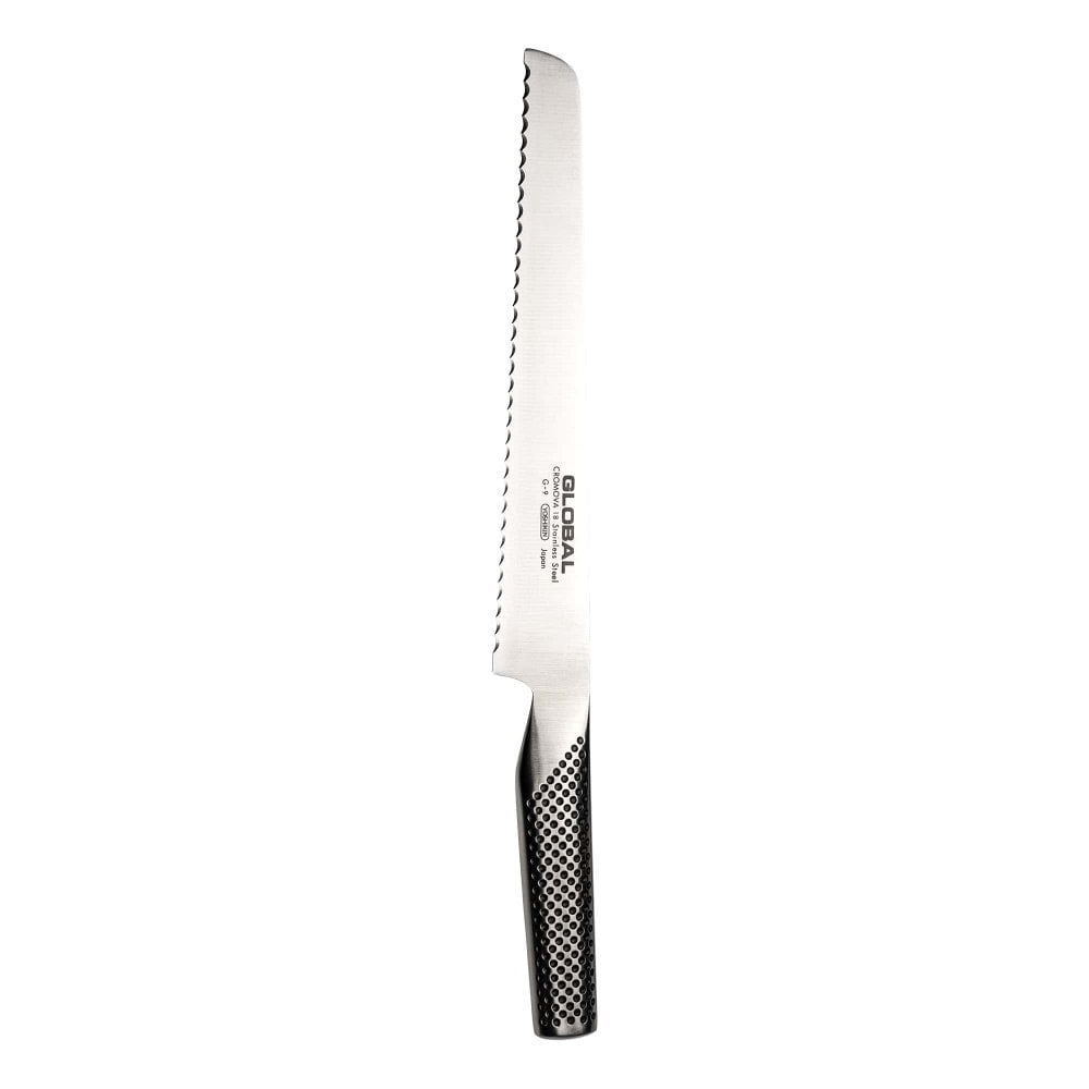 Global G‑9 Bread Knife 22 cm | Coltello da Pane Dentato CROMOVA‑18