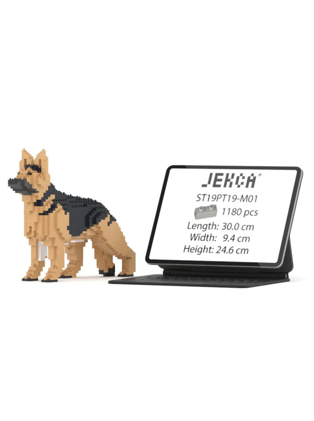 German Shepherd 01S-M01 Building Block Model – Realistic Dog Construction Set | Jekca
