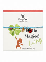 Bracciale Filo Magico Coccinella Portafortuna – Braccialetto con Charm, Idea Regalo Disponibile in 10 Colori | Keep Out