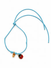 Bracciale Filo Magico Coccinella Portafortuna – Braccialetto con Charm, Idea Regalo Disponibile in 10 Colori | Keep Out