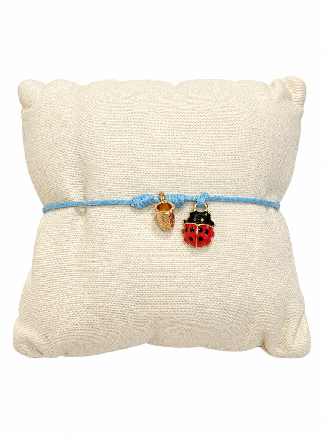 Bracciale Filo Magico Coccinella Portafortuna – Braccialetto con Charm, Idea Regalo Disponibile in 10 Colori | Keep Out