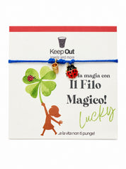 Bracciale Filo Magico Coccinella Portafortuna – Braccialetto con Charm, Idea Regalo Disponibile in 10 Colori | Keep Out