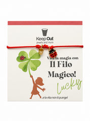 Bracciale Filo Magico Coccinella Portafortuna – Braccialetto con Charm, Idea Regalo Disponibile in 10 Colori | Keep Out