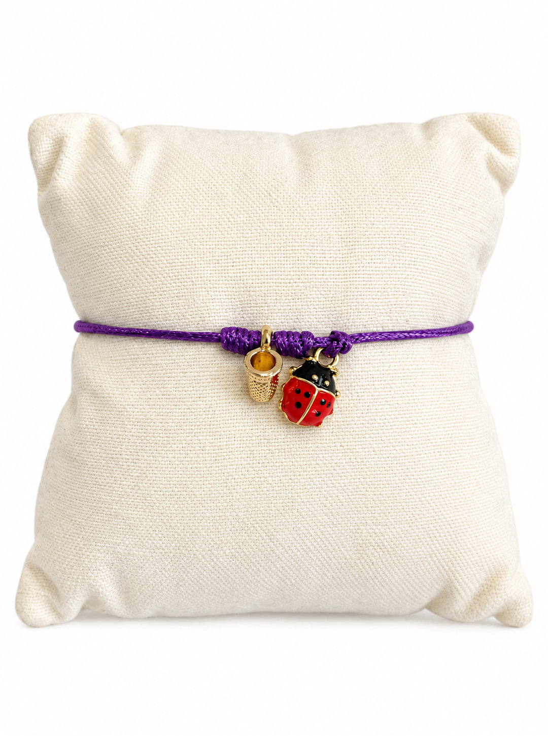Bracciale Filo Magico Coccinella Portafortuna – Braccialetto con Charm, Idea Regalo Disponibile in 10 Colori | Keep Out