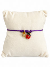 Bracciale Filo Magico Coccinella Portafortuna – Braccialetto con Charm, Idea Regalo Disponibile in 10 Colori | Keep Out