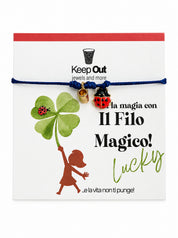 Bracciale Filo Magico Coccinella Portafortuna – Braccialetto con Charm, Idea Regalo Disponibile in 10 Colori | Keep Out