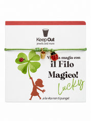 Bracciale Filo Magico Coccinella Portafortuna – Braccialetto con Charm, Idea Regalo Disponibile in 10 Colori | Keep Out