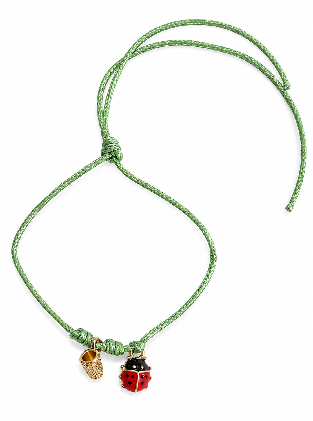 Bracciale Filo Magico Coccinella Portafortuna – Braccialetto con Charm, Idea Regalo Disponibile in 10 Colori | Keep Out
