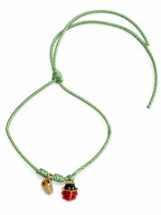 Bracciale Filo Magico Coccinella Portafortuna – Braccialetto con Charm, Idea Regalo Disponibile in 10 Colori | Keep Out