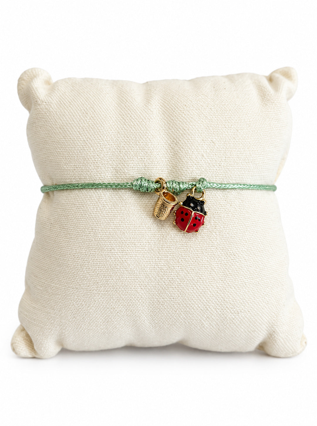 Bracciale Filo Magico Coccinella Portafortuna – Braccialetto con Charm, Idea Regalo Disponibile in 10 Colori | Keep Out