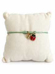 Bracciale Filo Magico Coccinella Portafortuna – Braccialetto con Charm, Idea Regalo Disponibile in 10 Colori | Keep Out