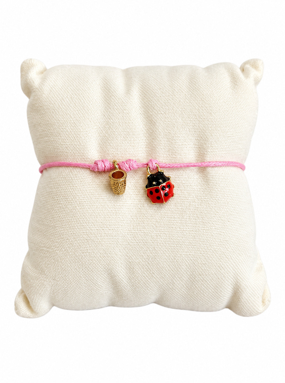 Bracciale Filo Magico Coccinella Portafortuna – Braccialetto con Charm, Idea Regalo Disponibile in 10 Colori | Keep Out
