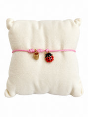 Bracciale Filo Magico Coccinella Portafortuna – Braccialetto con Charm, Idea Regalo Disponibile in 10 Colori | Keep Out