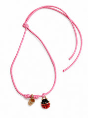 Bracciale Filo Magico Coccinella Portafortuna – Braccialetto con Charm, Idea Regalo Disponibile in 10 Colori | Keep Out