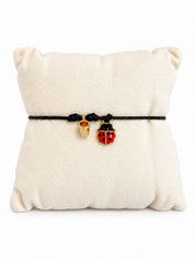 Bracciale Filo Magico Coccinella Portafortuna – Braccialetto con Charm, Idea Regalo Disponibile in 10 Colori | Keep Out