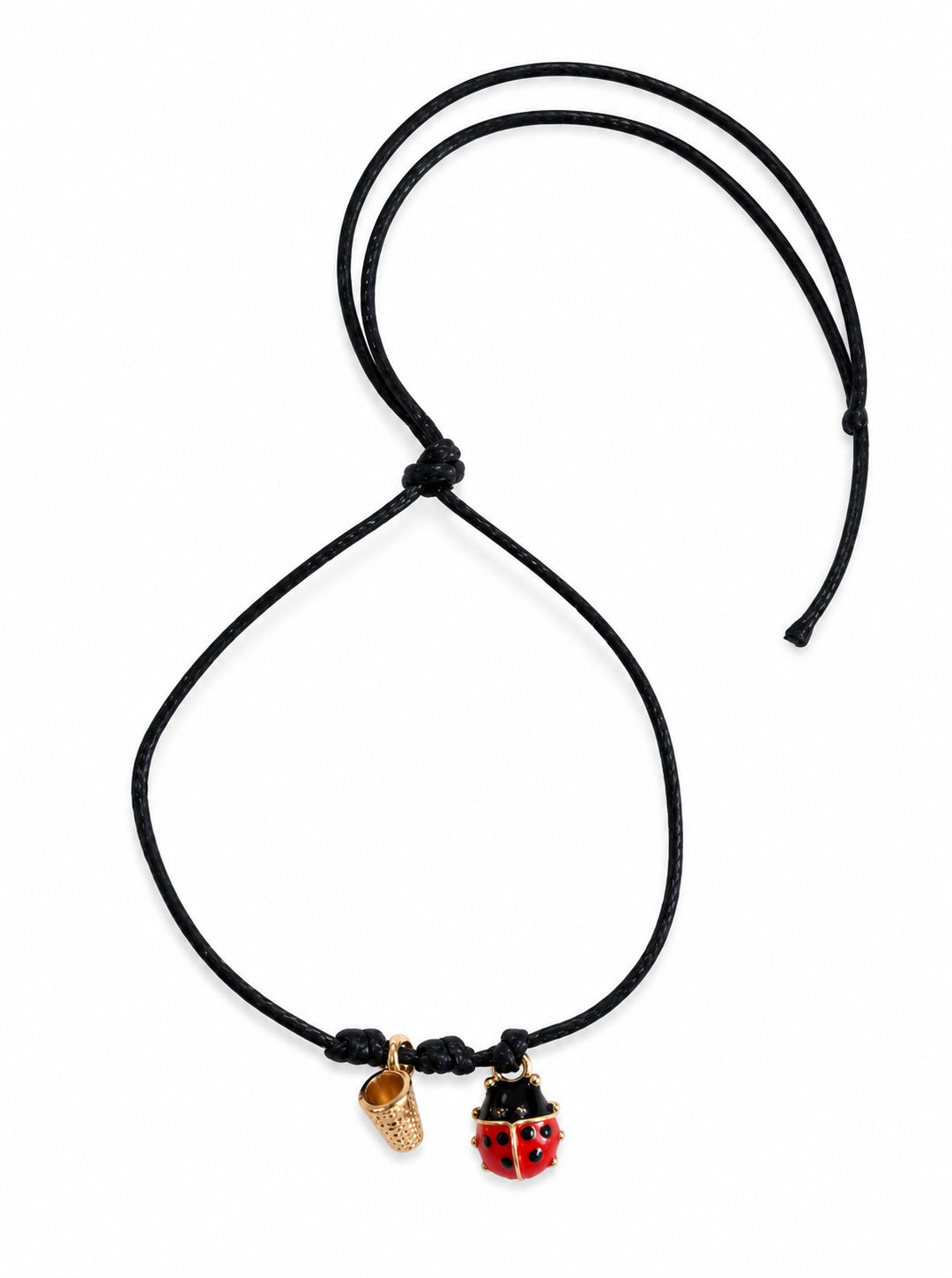 Bracciale Filo Magico Coccinella Portafortuna – Braccialetto con Charm, Idea Regalo Disponibile in 10 Colori | Keep Out