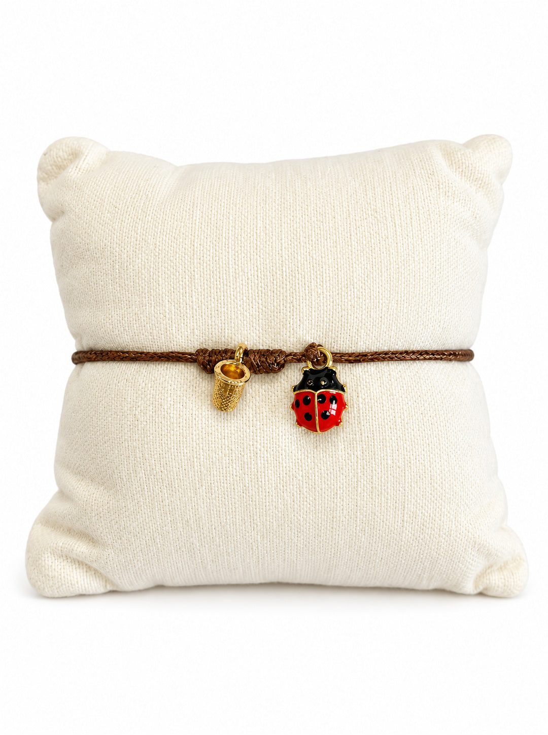 Bracciale Filo Magico Coccinella Portafortuna – Braccialetto con Charm, Idea Regalo Disponibile in 10 Colori | Keep Out