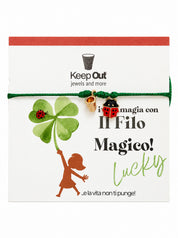 Bracciale Filo Magico Coccinella Portafortuna – Braccialetto con Charm, Idea Regalo Disponibile in 10 Colori | Keep Out