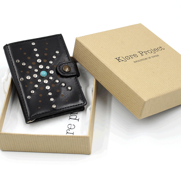 Los Angeles Black iClutch + Coins – Portafoglio compatto & stile | Kjøre Project