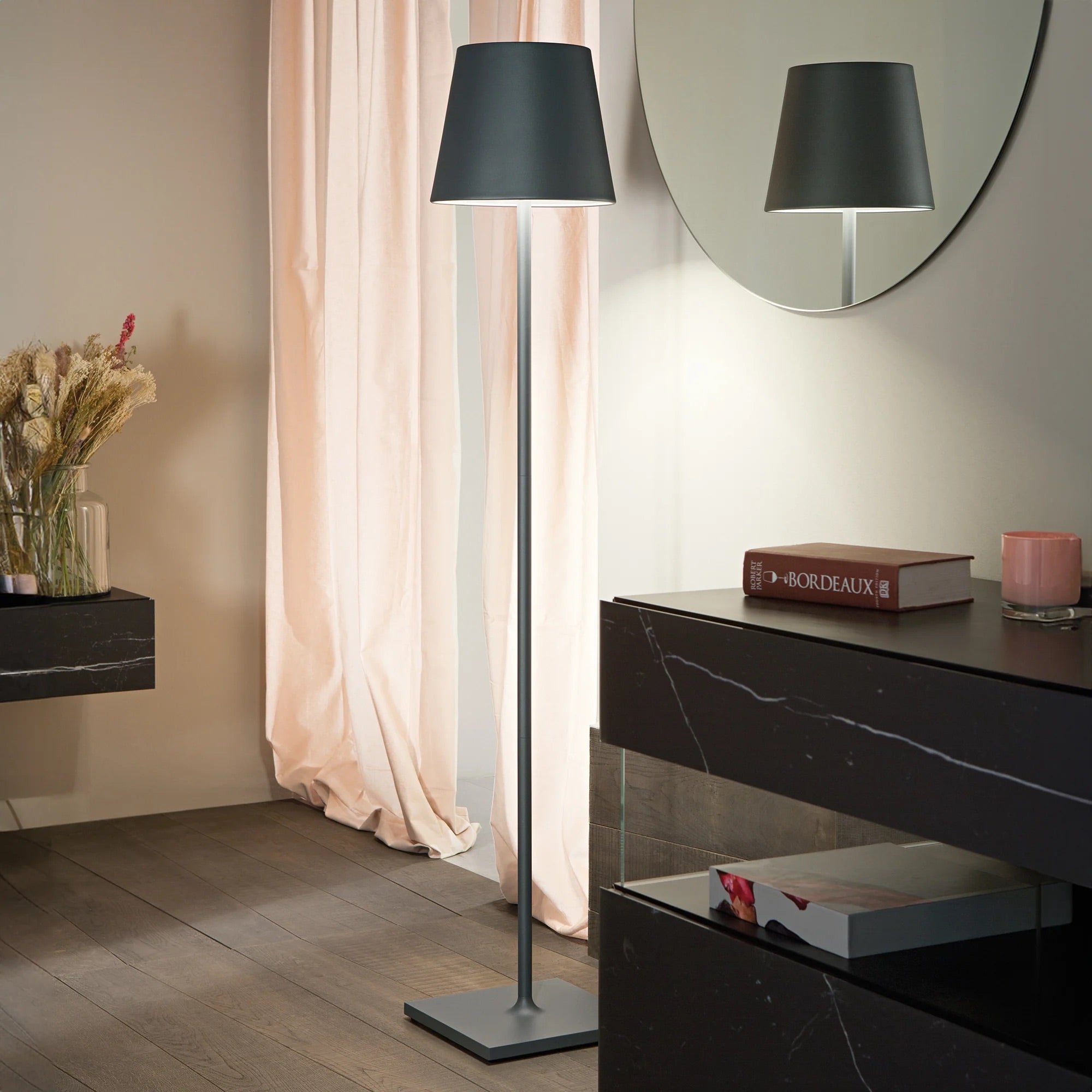 Zafferano Poldina PRO XXL – Lampada da Terra Ricaricabile con Luce LED Dimmerabile