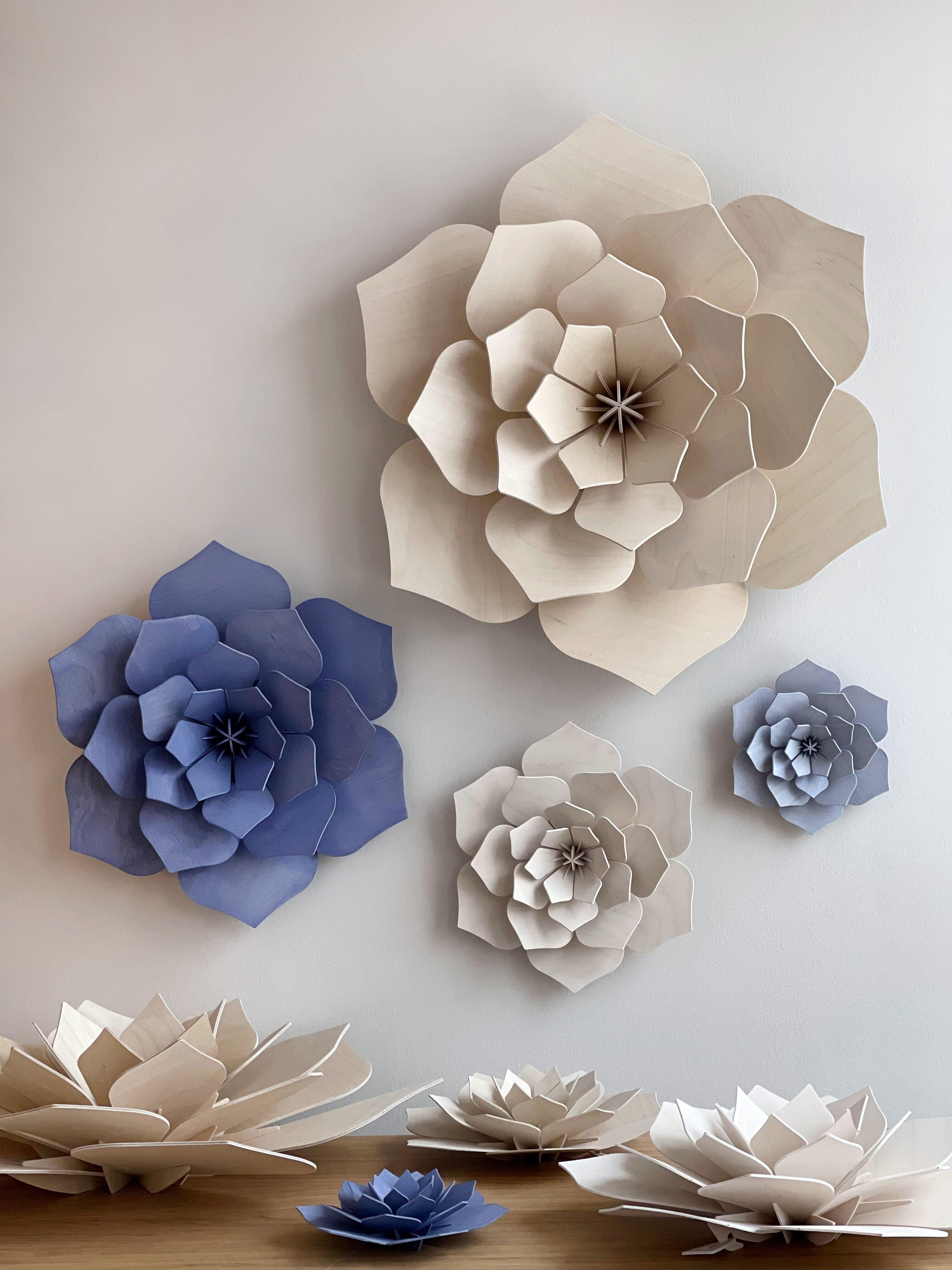 Lovi Decor Flower – Fiore Decorativo in Legno Flax Blue | Lovi