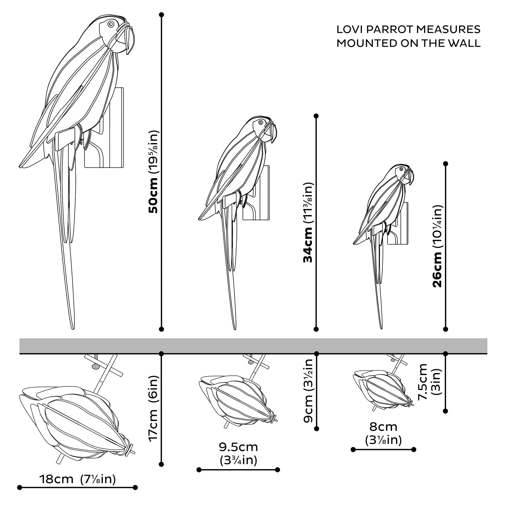 Pappagallo Scarlet Macaw Bright Red 50 cm – Decorazione Tropicale in Legno | Lovi