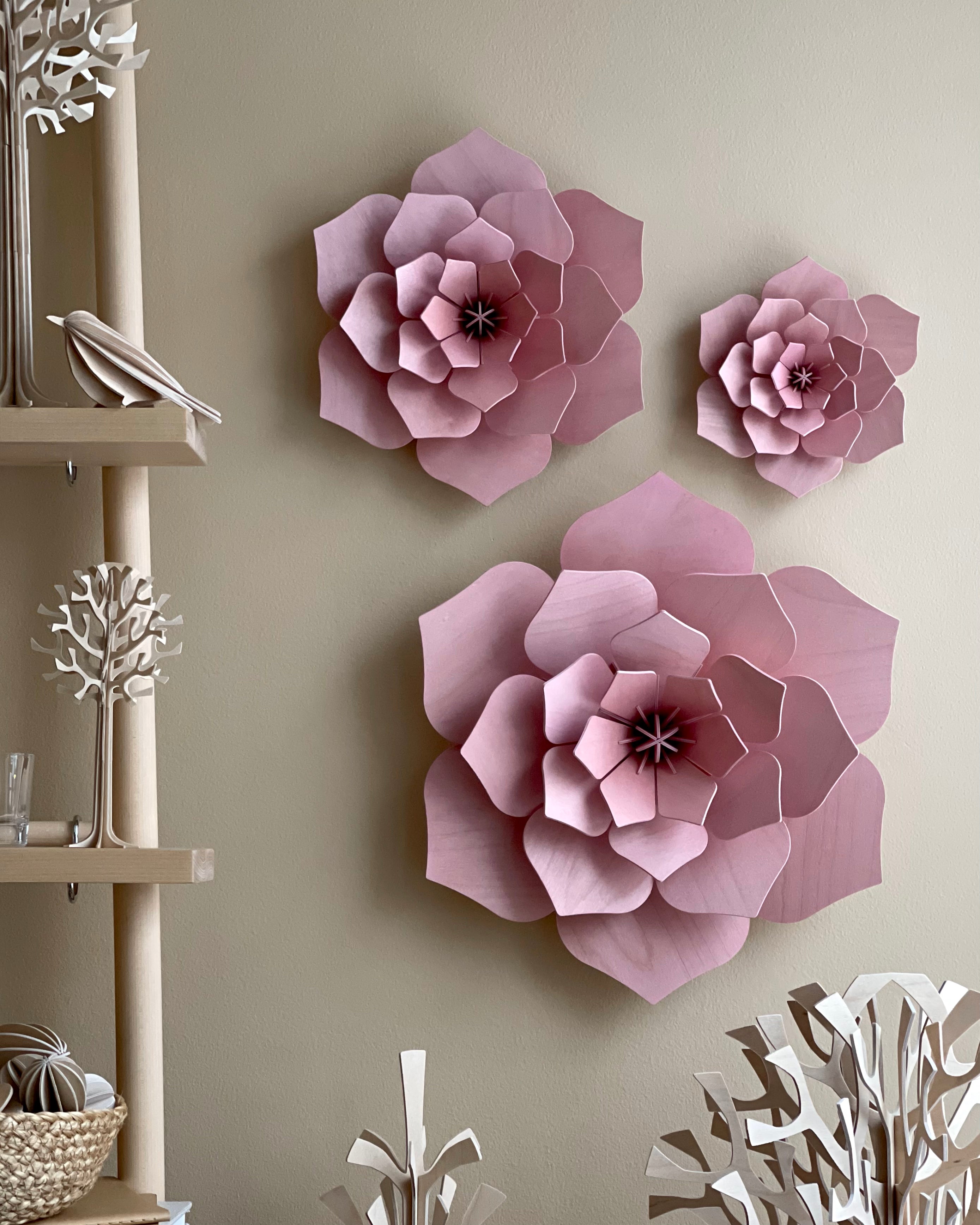 Lovi Decor Flower – Fiore Decorativo in Legno Light Pink | Lovi
