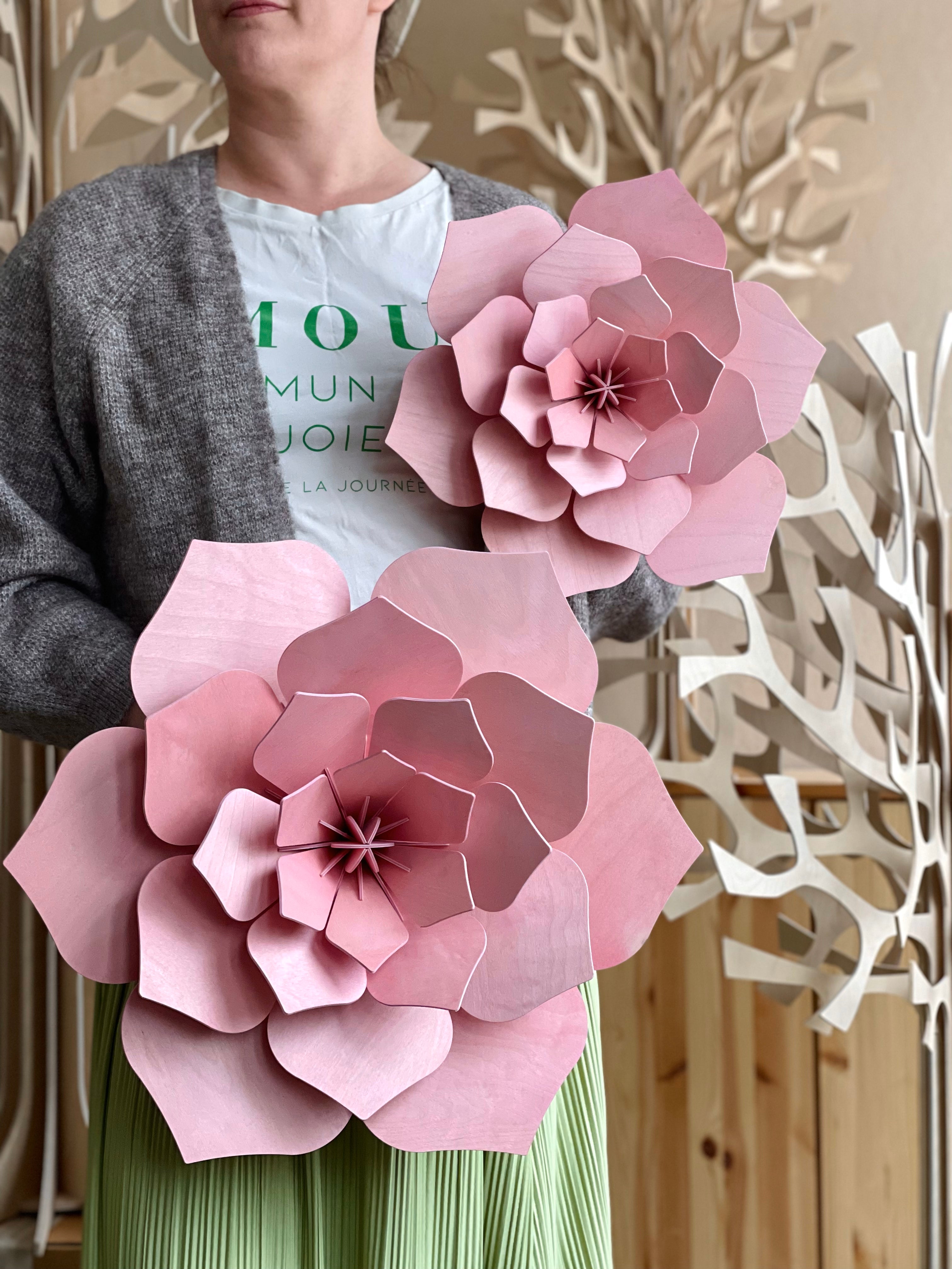 Lovi Decor Flower – Fiore Decorativo in Legno Light Pink | Lovi