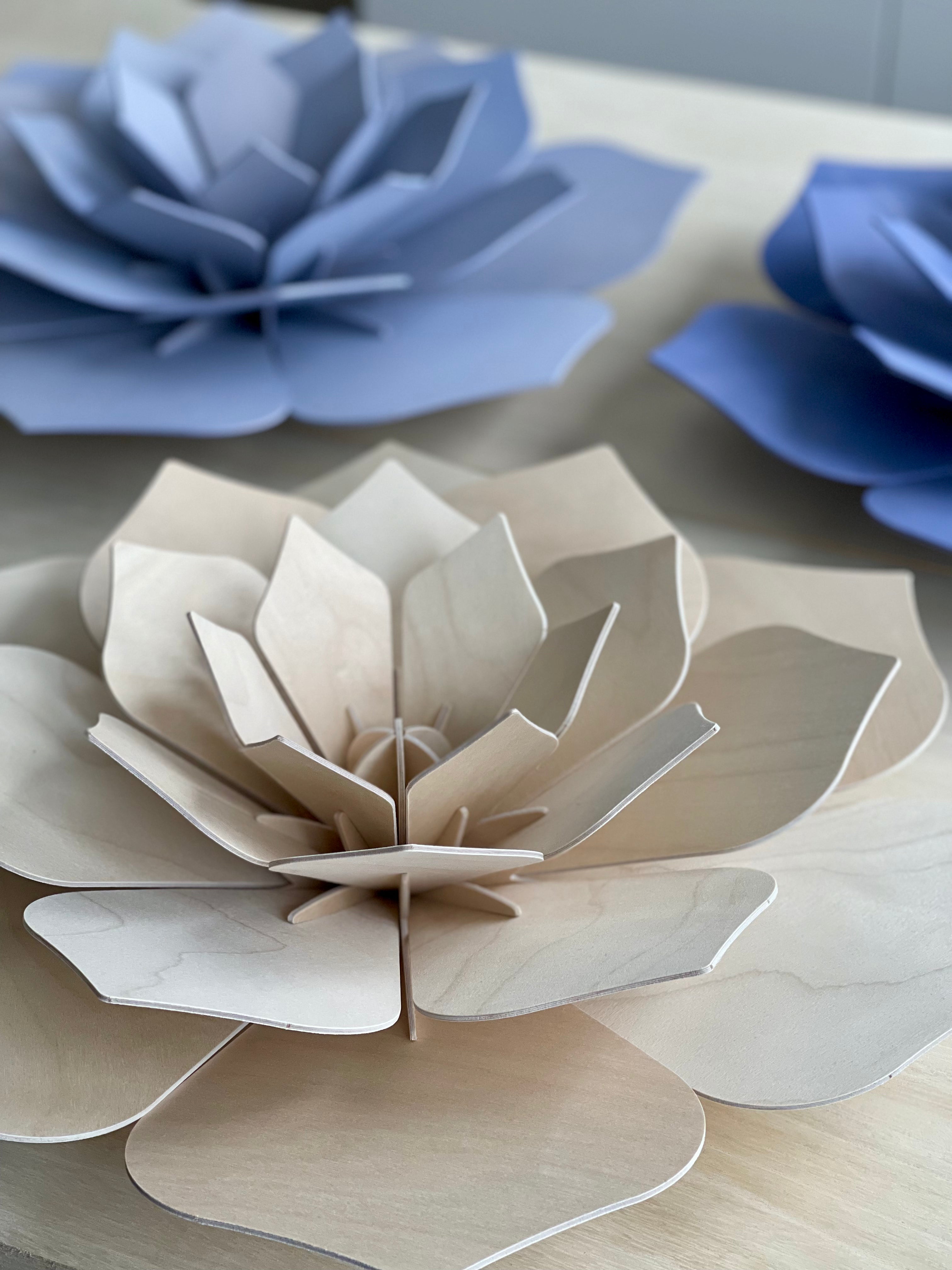 Lovi Decor Flower – Fiore Decorativo in Legno Flax Blue | Lovi