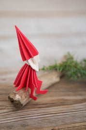 Lovi Elf "Bright Red" 16cm – Decorazione in legno 3D per casa e Natale | Lovi