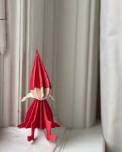 Lovi Elf Girl "Bright Red" 16cm – Decorazione in legno 3D per casa e Natale | Lovi