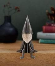 Lovi Elf "Grey" 16cm – Decorazione in legno 3D per casa e Natale | Lovi