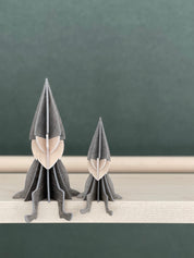 Lovi Elf "Grey" 16cm – Decorazione in legno 3D per casa e Natale | Lovi