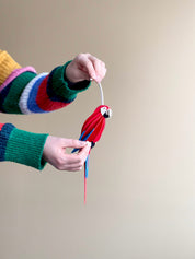 Lovi Pappagallo Scarlet Macaw Bright Red 26cm – Decorazione Tropicale in Legno | Lovi