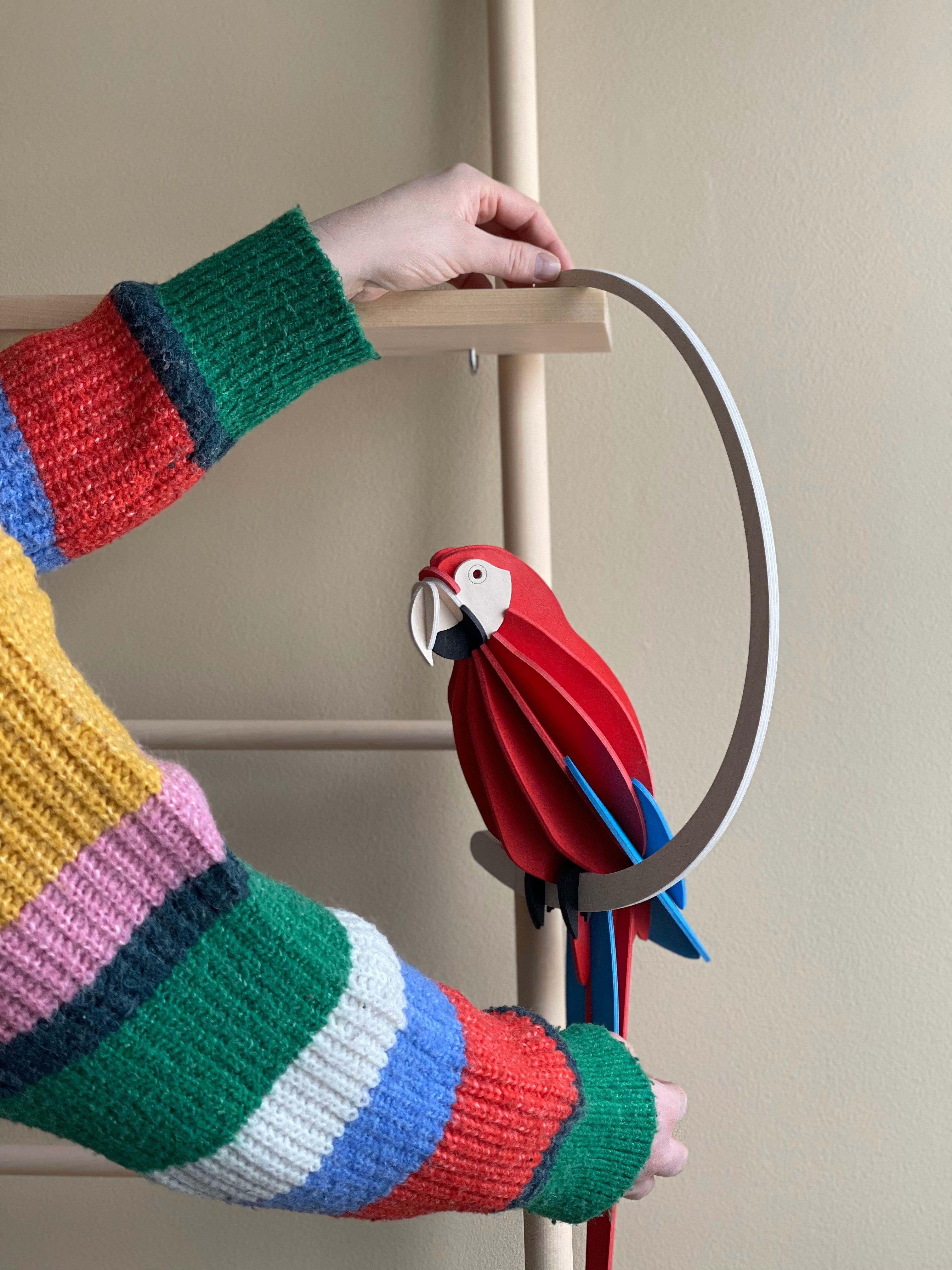 Pappagallo Scarlet Macaw Bright Red 50 cm – Decorazione Tropicale in Legno | Lovi