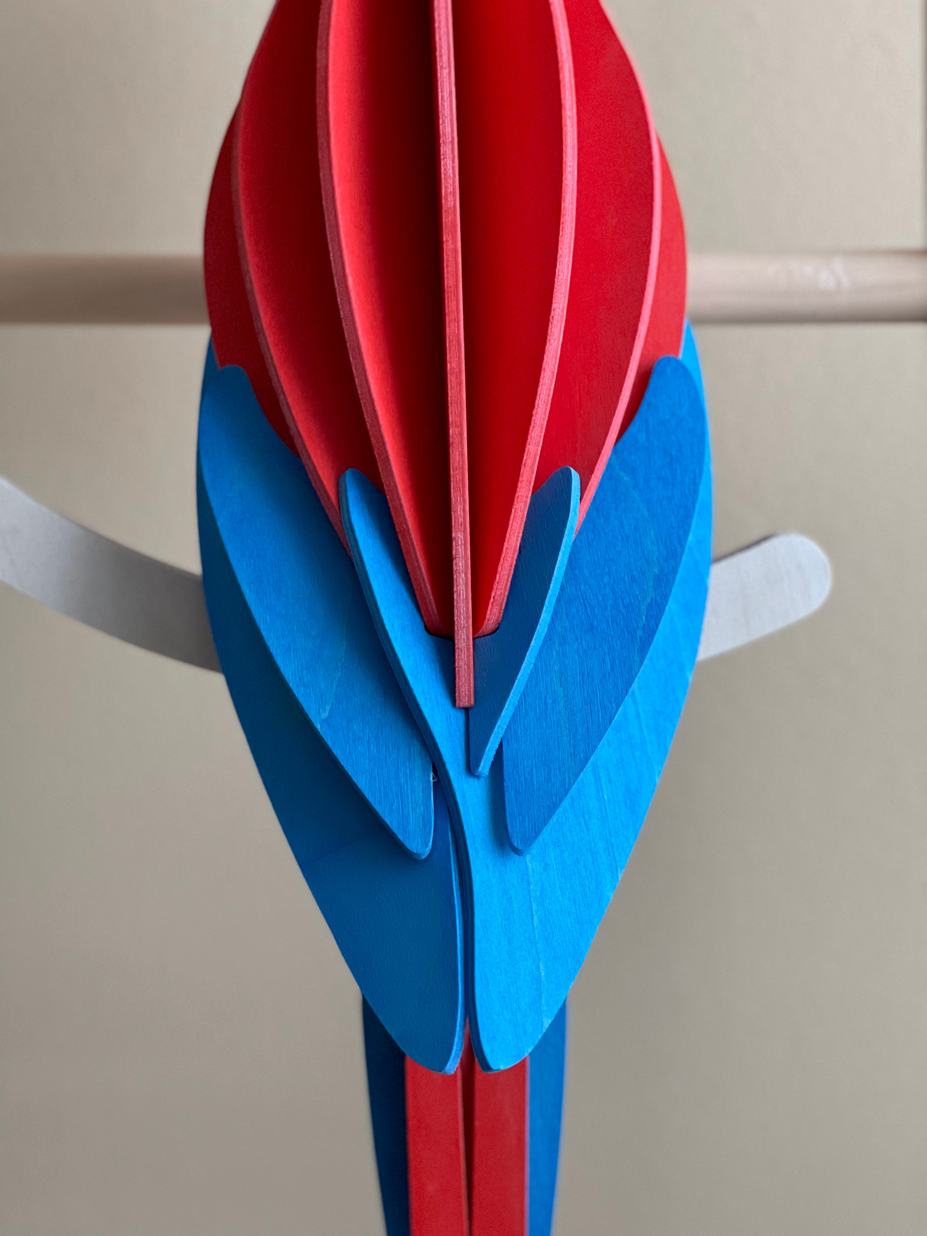Pappagallo Scarlet Macaw Bright Red 50 cm – Decorazione Tropicale in Legno | Lovi