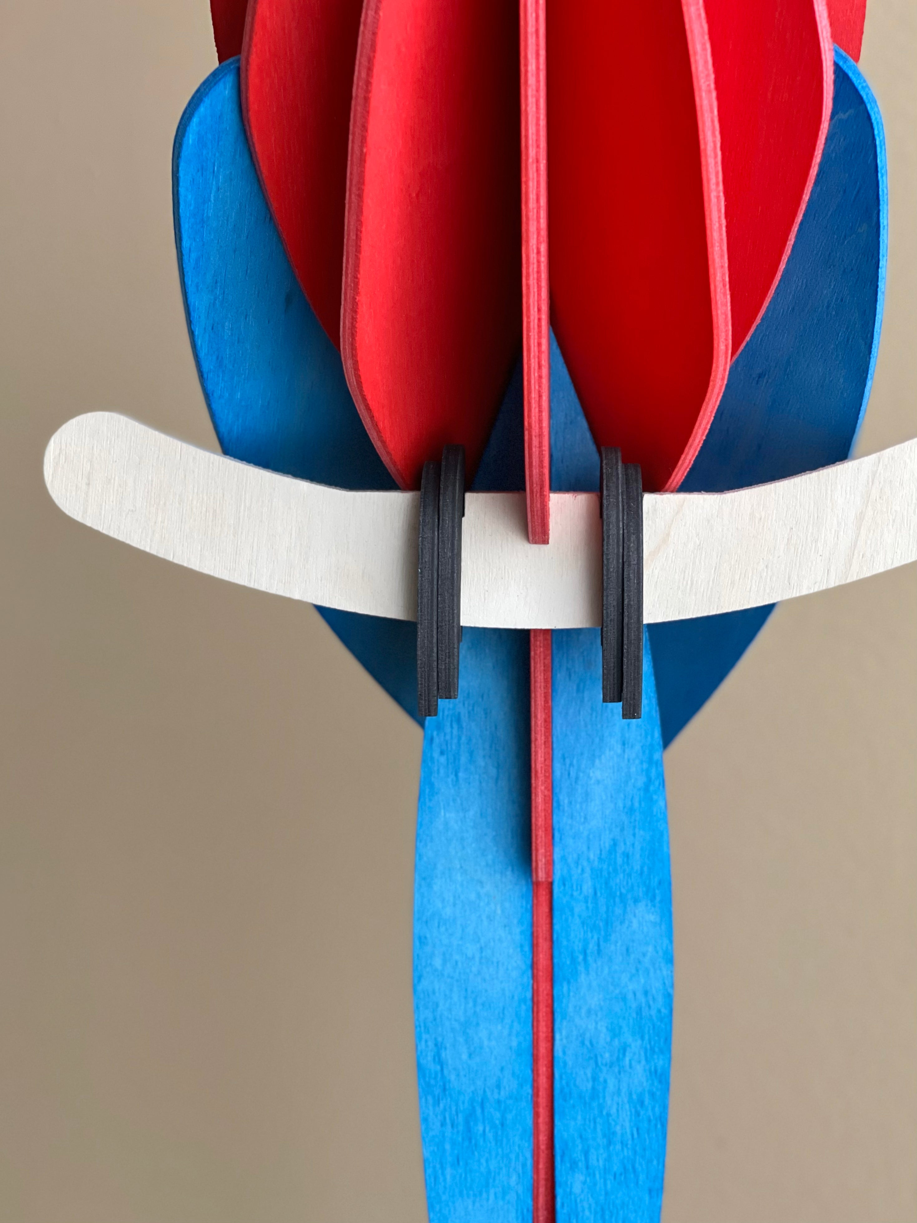 Pappagallo Scarlet Macaw Bright Red 50 cm – Decorazione Tropicale in Legno | Lovi