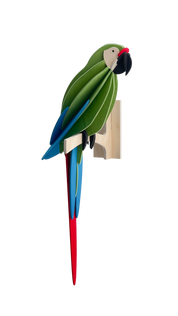 Pappagallo Great Green Macaw 26 cm – Decorazione Tropicale in Legno | Lovi