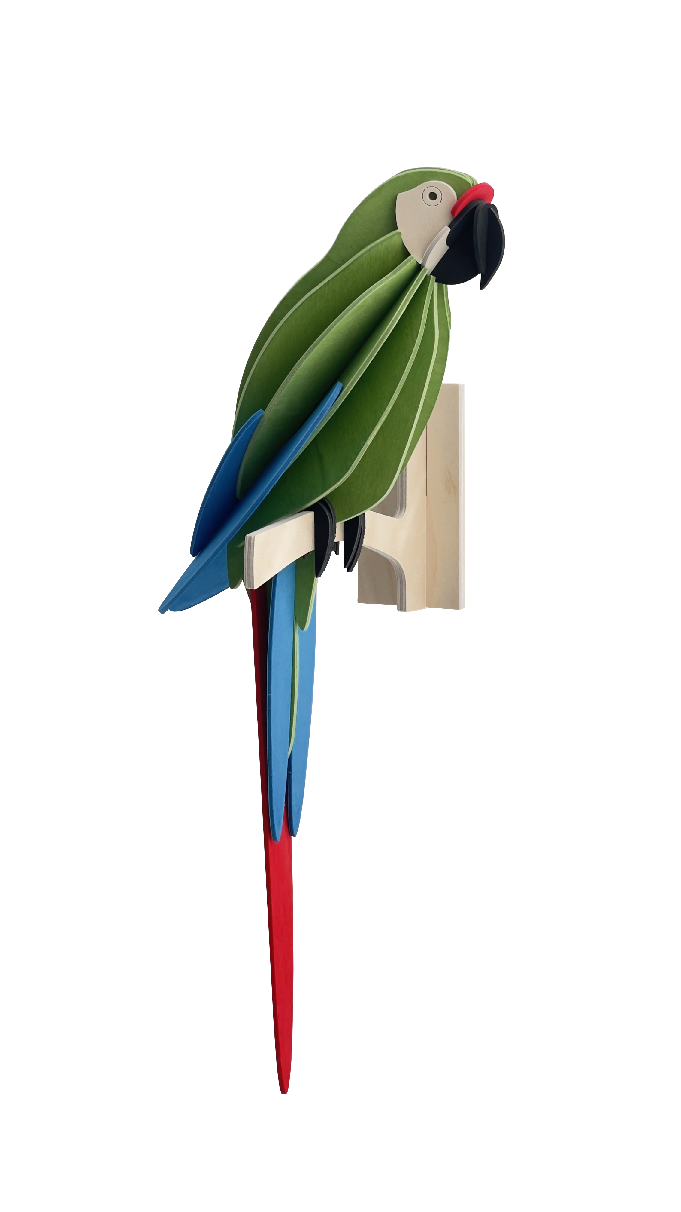 Pappagallo Great Green Macaw 26 cm – Decorazione Tropicale in Legno | Lovi