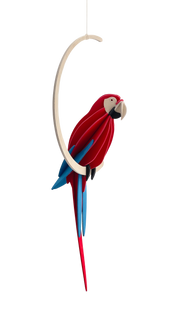 Lovi Pappagallo Scarlet Macaw Bright Red 26cm – Decorazione Tropicale in Legno | Lovi
