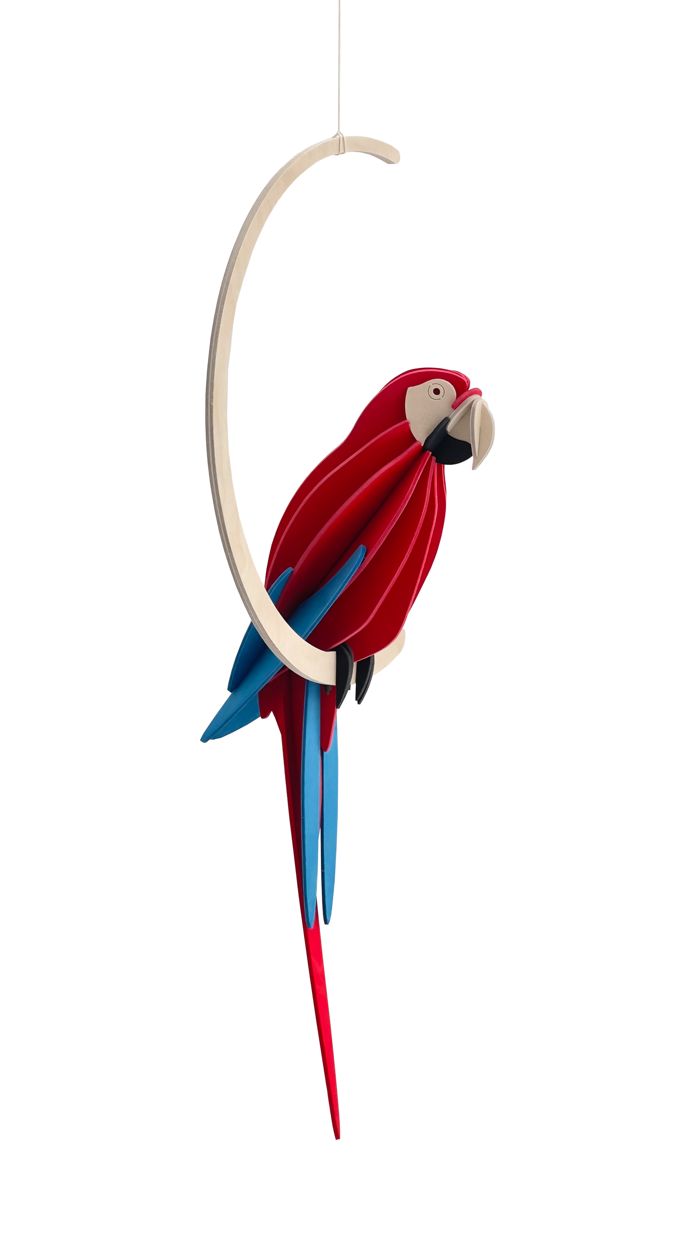 Lovi Pappagallo Scarlet Macaw Bright Red 26cm – Decorazione Tropicale in Legno | Lovi
