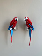 Lovi Pappagallo Scarlet Macaw Bright Red 26cm – Decorazione Tropicale in Legno | Lovi