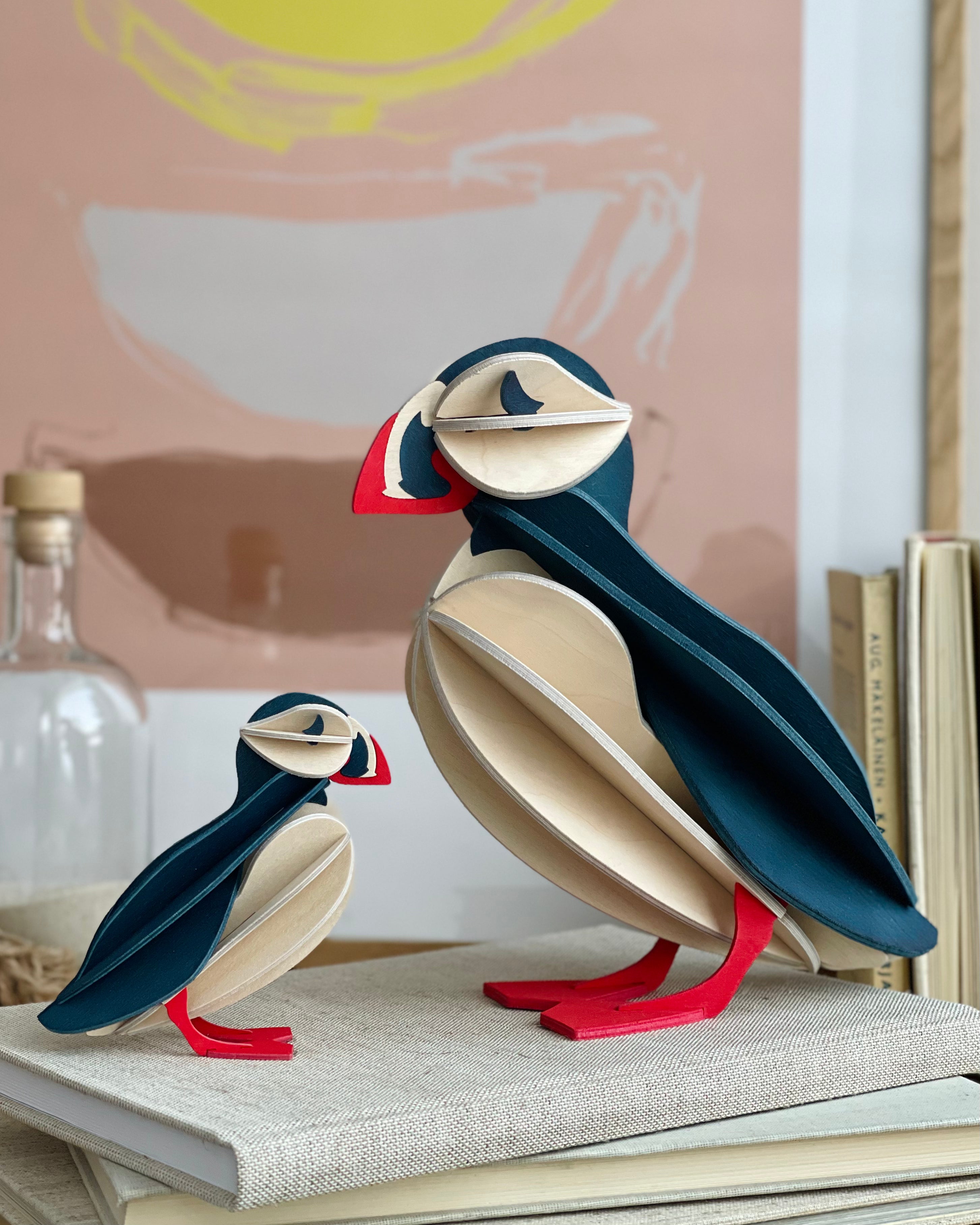 Lovi Puffin – Pulcinella di Mare in Legno Dark Blue | Lovi