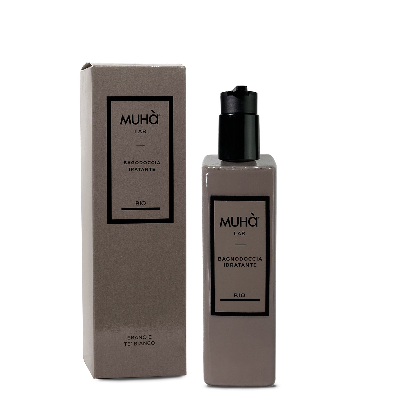 Bagnodoccia Ebano e Tè Bianco – Argan & Calendula | Fragranza Legnosa, Fresca e Rinfrancante | Pelle Morbida & Protetta | Muhà