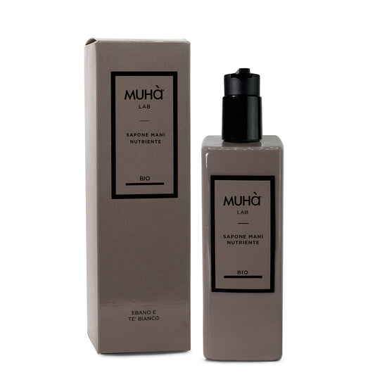 Sapone Mani Ebano e Tè Bianco – Argan & Calendula | Fragranza Legnosa, Fresca & Profumata | Detergente Idratante Mani | Muhà