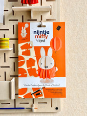 Lovi Miffy & Balloon "Natural Wood" 13.5 cm – Decorazione in legno 3D per casa e regalo | Lovi