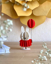 Lovi Miffy & Balloon "Natural Wood" 13.5 cm – Decorazione in legno 3D per casa e regalo | Lovi